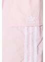 Kraťasy adidas Originals 3S Cargo Shorts dámské, růžová barva, s aplikací, high waist, JH1076