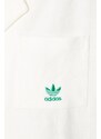 Košile adidas Originals Resort Shirt dámská, béžová barva, relaxed, s klasickým límcem, JH0614