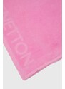 Bavlněný ručník United Colors of Benetton růžová barva