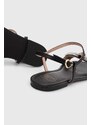 Kožené sandály Love Moschino dámské, černá barva, JA16181G1IIE0000