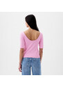 Top GAP Elbow Sleeve Modal Ballet Back Top Sugar Pink