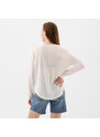 Top GAP Longsleeve Linen Blend Boatneck Top Optic White