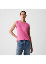 Top GAP Sleeveless Linen Blend Shell Top Standout Pink