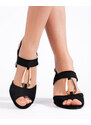 GOODIN Women's black stiletto sandals