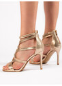 GOODIN Women's gold stiletto sandals