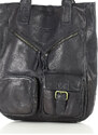 Marco Mazzini handmade Kožená shopper bag kabelka Mazzini VS31 černá