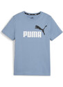 PUMA - ESS+ 2 Col Logo Tee B BAVLNĚNÉ TRIKO BLEDĚ MODRÉ