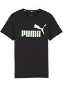 PUMA - ESS+ 2 Col Logo Tee B BAVLNĚNÉ TRIKO ČERNÉ