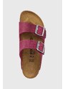 Kožené pantofle Birkenstock Arizona dámské, růžová barva, 1024133