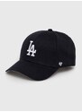Dětská bavlněná kšiltovka 47brand MLB Los Angeles Dodgers Raised Basic tmavomodrá barva, s aplikací, BRAC12CTP