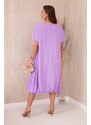 Kesi Oversized šaty s kapsami světle fialové