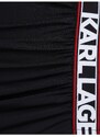 Černé dámské minišaty KARL LAGERFELD Elongated Logo Dress - Dámské