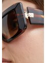 Sluneční brýle Balmain ENVIE hnědá barva, BPS-140B
