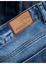 Ombre Clothing Pánské džínové kalhoty zúženého střihu s dírami - modré V3 P1028