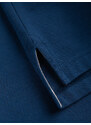 Ombre Clothing Pánská polokošile z piké úpletu - tmavě modrá V13 S1374