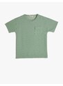 Koton Basic T-Shirt Short Sleeve Crew Neck Pocket Detailed Ribbed