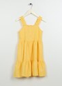 Koton Plain Yellow Girls' Long Dress 3skg80075aw