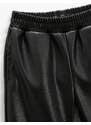 Koton Leather Look Jogger Trousers Elastic Waist Pocket