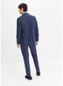 bonprix 2dílný lněný oblek Slim Fit: sako a kalhoty Modrá