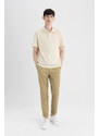 DEFACTO Tapered Fit Double Hem Twill Trousers