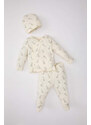 DEFACTO 3 piece Regular Fit Baby Collar Zürafa Baskılı Set