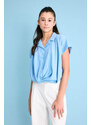 DEFACTO Girl Cotton Short Sleeve Crop Shirt