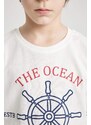 DEFACTO Boy Oversize Fit Crew Neck Printed T-Shirt