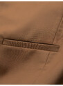 Ombre Clothing Pánská obleková vesta bez klop - karamelová V1 OM-BLZV-0112