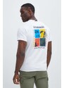 Bavlněné tričko Napapijri S-Gras bílá barva, s potiskem, NP0A4HQN0021