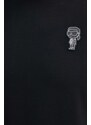 Tričko Karl Lagerfeld černá barva, s aplikací, 542221.755026