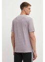 Bavlněné tričko adidas Originals fialová barva, IS1762