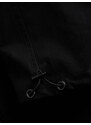 Ombre Clothing Pánské kalhoty s cargo kapsami a lemem nohavic - černé V5 OM-PACG-0189