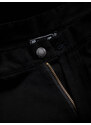 Ombre Clothing Pánské kalhoty s cargo kapsami a lemem nohavic - černé V5 OM-PACG-0189
