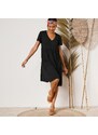 Blancheporte Krátké jednobarevné šaty s výstřihem do "V" černá 48