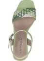 CAPRICE Dámské zelené sandály na podpatku 9-28320-42-701-355