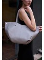 Madamra Gray Women's Pole Hand and Shoulder Bag with Wallet