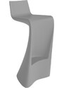VONDOM Matně šedá plastová barová židle WING 72 cm