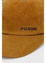 Bavlněná baseballová čepice Filson Oil Tin Low Profile Logge hnědá barva, FMACC0145