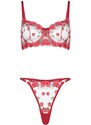 Trendyol Red Floral Brode Capless Knitted Underwear Set