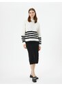 Koton Oversize Sweater Crew Neck Long Sleeve