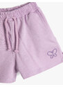 Koton Shorts with Tie Waist Elastic Pocket, Butterfly Print Detailed.