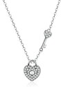 GRACE Silver Jewellery Stříbrný náhrdelník Klíč k srdci - stříbro 925/1000