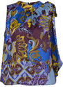 Orsay Modrá dámská vzorovaná saténová halenka - Dámské