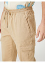 Koton Jogger Cargo Pants with Lace-Up Waist with Pocket Detail.