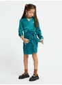 Dívčí šaty Guess zelená barva, mini
