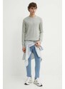 Bavlněný svetr Tommy Jeans šedá barva