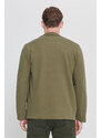 AC&Co / Altınyıldız Classics Men's Khaki Standard Fit Normal Cut Shirt Collar Cotton Knitted Blazer Jacket