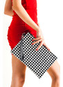 Capone Outfitters Paris Houndstooth Patterned Women's Clutch Bag