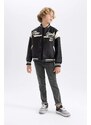DEFACTO Boy Bomber Collar Water Repellent Faux Leather Jacket