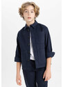 DEFACTO Boy Oversize Fit Polo Neck Long Sleeve Shirt